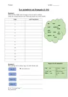 Vorschau - Arbeitsblätter - Les nombres: Die Zahlen 1-14 - Deckblatt