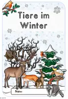 Vorschau - Arbeitsblätter - Tiere im Winter: Titelseite für das Themenheft - Seite 1