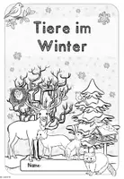 Vorschau - Arbeitsblätter - Tiere im Winter: Titelseite für das Themenheft - Seite 3