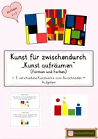 Vorschau - Mal- und Bastelvorlagen - Kunst für zwischendurch: "Kunst aufräumen" - Materialpaket - Seite 1