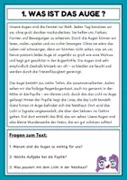Vorschau - Unterrichtsreihen - XXL Paket - Das Auge - 30 Sachtexte + je 3 Fragen - Seite 3