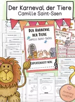 Vorschau - Unterrichtsreihen - Karneval der Tiere - Camille Saint-Saen: Unterrichtsreihe (ab Kl. 2) - Deckblatt