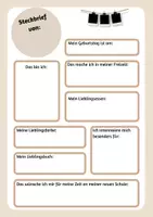 Vorschau - Arbeitsblätter - Steckbrief und Erstes Kennenlernen (Teambuilding) - Deckblatt