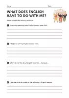 Vorschau - Arbeitsblätter - My relationship with English: Kennenlernen neuer Kurse - Deckblatt