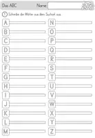 Vorschau - Arbeitsblätter - ABC Alphabet - Suchsel - Suchbilder - Malen & Schreiben - Seite 3