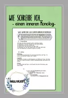 Vorschau - Arbeitsblätter - Wie schreibe ich... - einen inneren Monolog - Deckblatt