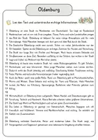 Vorschau - Arbeitsblätter - Oldenburg Lesetext mit Fragen + Lösungen Leseverstehen Wortspeicher didaktische Reserve Lesen Leseverständnis - Seite 3
