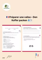 Vorschau - Arbeitsblätter - 🧳 Préparer une valise: Koffer packen & Reise-Vokabeln (A1) - Deckblatt