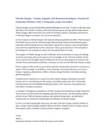 Vorschau - Klassenarbeiten - Climate Change – Causes, Impacts and Solutions | Geography Assessment SEK I - Deckblatt