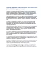 Vorschau - Klassenarbeiten - Sustainable Development and Future Perspectives | Geography Assessment SEK I - Deckblatt