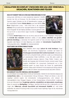 Vorschau - Arbeitsblätter - Eskalation im Konflikt zwischen den USA und Venezuela - Ursachen, Reaktionen und Folgen - Seite 1