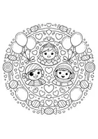 Vorschau - Mal- und Bastelvorlagen - Mandalas, Ausmalbilder: Fasching. Karneval. Fasnacht. Malvorlage. Kunst - Seite 3