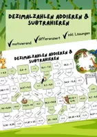 Vorschau - Arbeitsblätter - Labyrinth Dezimalzahlen Addieren & Subtrahieren - Deckblatt