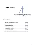 Vorschau - Arbeitsblätter - Ein Übungsheftchen zum Umgang mit dem Zirkel - Seite 1