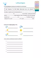 Vorschau - Arbeitsblätter - Klima und Wetter - Luftfeuchtigkeit - Deckblatt