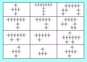 Vorschau - Arbeitsblätter - Nomenklatur der Alkane - 24 Übungskärtchen - Seite 1