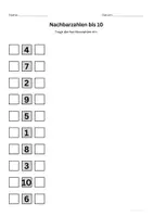 Vorschau - Arbeitsblätter - Nachbarzahlen bis 20 – Arbeitsblätter für Klasse 1 - Seite 2