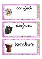Vista previa - Tarjetas / Manipulativos - Lecto-escritura minúscula ligada (carnaval) - página 1
