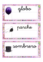 Vista previa - Tarjetas / Manipulativos - Lecto-escritura minúscula ligada (carnaval) - página 2
