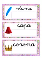 Vista previa - Tarjetas / Manipulativos - Lecto-escritura minúscula ligada (carnaval) - página 3