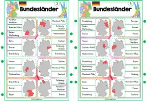 Vorschau - Stationenlernen - Deutschland | Bundesländer | Klammerkarten | Freiarbeit - Seite 2