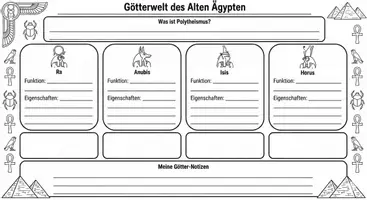 Vorschau - Arbeitsblätter - Ägyptische Götterwelt - Welche Funktionen hatten die Götter im Leben der Ägypter? - Seite 3