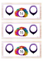 Vista previa - Tarjetas / Manipulativos - Números vecinos 11-20 (carnaval) - página 1