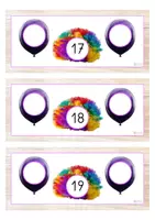 Vista previa - Tarjetas / Manipulativos - Números vecinos 11-20 (carnaval) - página 2