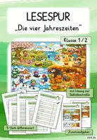 Vorschau - Arbeitsblätter - Lesespur 'Die vier Jahreszeiten' - Deckblatt