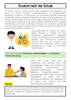 Vorschau - Arbeitsblätter - Das Studium: Studienwahl, Hochschulbildung, Zukunftsperspektiven - Seite 1
