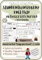 Vorschau - Stundenentwürfe - Englisch Stundentransparenz + Satzstarter "Froggy gets dressed" - Deckblatt
