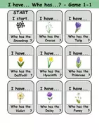 Vorschau - Spiele - I have... Who has...? (Frühblüher / Early Bloomer) Ich habe... wer hat...? - Englisch - Seite 1