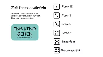 Vorschau - Spiele - Zeitformen Würfelspiel - Wiederholung Tempus Numerus Person - Seite 3