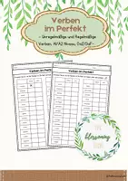 Vorschau - Arbeitsblätter - Verben im Perfekt: Haben oder Sein/ DaZ&DaF/A1-A2 - Deckblatt