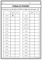 Vorschau - Arbeitsblätter - Verben im Perfekt: Haben oder Sein/ DaZ&DaF/A1-A2 - Seite 1