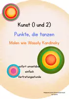 Vorschau - Arbeitsblätter - Wassily Kandinsky Kreise Kunstunterricht Klasse 1 bis 3 - Deckblatt