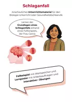 Vorschau - Arbeitsblätter - Grundlagen Schlaganfall - Fallbeispiel & Lernposter - Deckblatt