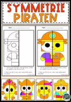 Vorschau - Mal- und Bastelvorlagen - Piraten Symmetrie Ausmalbilder - Deckblatt
