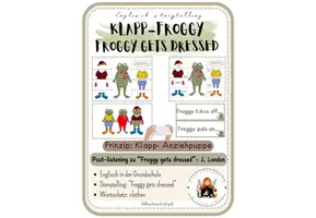 Vorschau - Arbeitsblätter - Klapp-Froggy Anziehpuppe- "Froggy gets dressed" Englisch Storytelling clothes - Seite 1