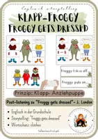 Vorschau - Arbeitsblätter - Klapp-Froggy Anziehpuppe- "Froggy gets dressed" Englisch Storytelling clothes - Deckblatt