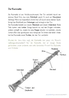 Vorschau - Arbeitsblätter - Die Klarinette (Arbeitsblatt) - Seite 1