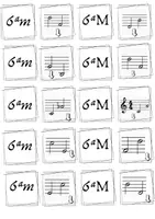 Vista previa - Tarjetas / Manipulativos - Parejas de invervalos musicales, memorión - página 2