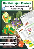 Vorschau - Arbeitsblätter - Nachhaltiger Konsum einfach erklärt - Deckblatt