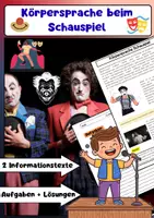 Vorschau - Arbeitsblätter - Körpersprache im Schauspiel: Ausdruck, Bewegung & Mimik - Deckblatt