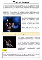 Vorschau - Arbeitsblätter - Theaterformen Überblick: Episches Theater, Musical & Schauspiel - Seite 1