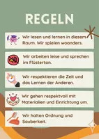 Vorschau - Poster - Regeln im Klassenzimmer / Flur / Lernraum, Verhalten - Seite 1