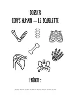 Aperçu - Feuilles d'exercices - Dossier corps humain - squelette - avec corrigé - Page de couverture