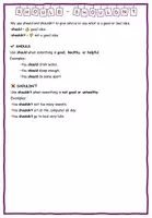 Vorschau - Arbeitsblätter - Should-Shouldnt: Explanation, Exercises + Solution - Seite 1