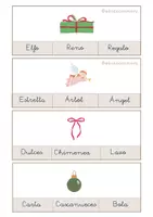 Vista previa - Refuerzo / NEE / Materiales de apoyo - VOCABULARIO DE NAVIDAD CON PINZAS - página 3