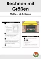 Vorschau - Arbeitsblätter - sommerliche Sachaufgaben zu den Größen - Deckblatt